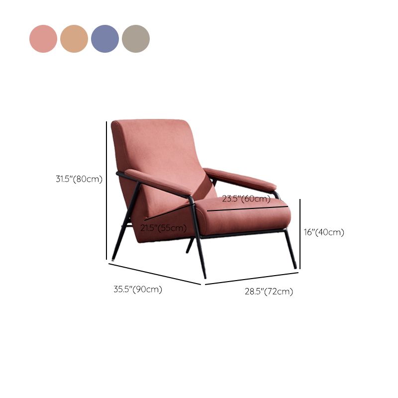 Mid-century Modern Bedroom Accent Armchair Solid Color Arm Chair