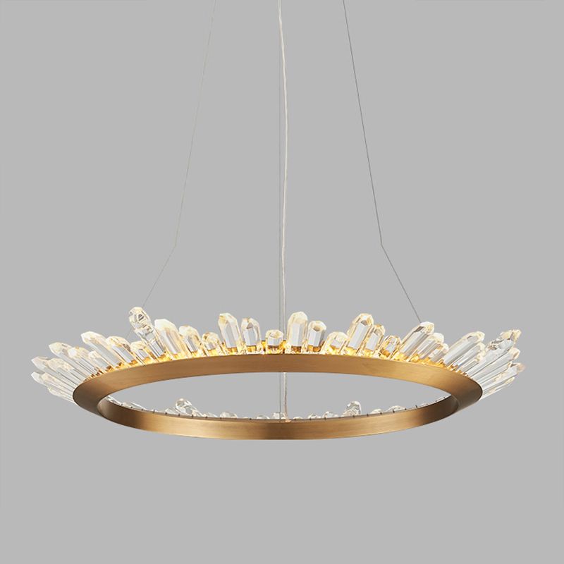 Noordse geometrische kroonluchter Crystal Single Light Led kroonluchter hanger voor woonkamer