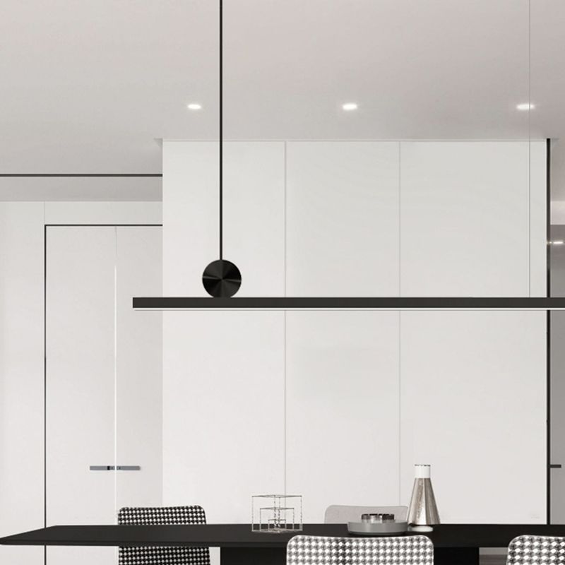 Linear Hanging Pendant Lights Contemporary Metal Chandelier Light Fixture