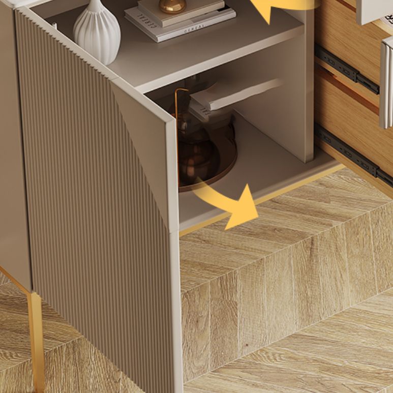 Glam Horizontal Storage Chest Soft-Close Drawers Wood Double Chest