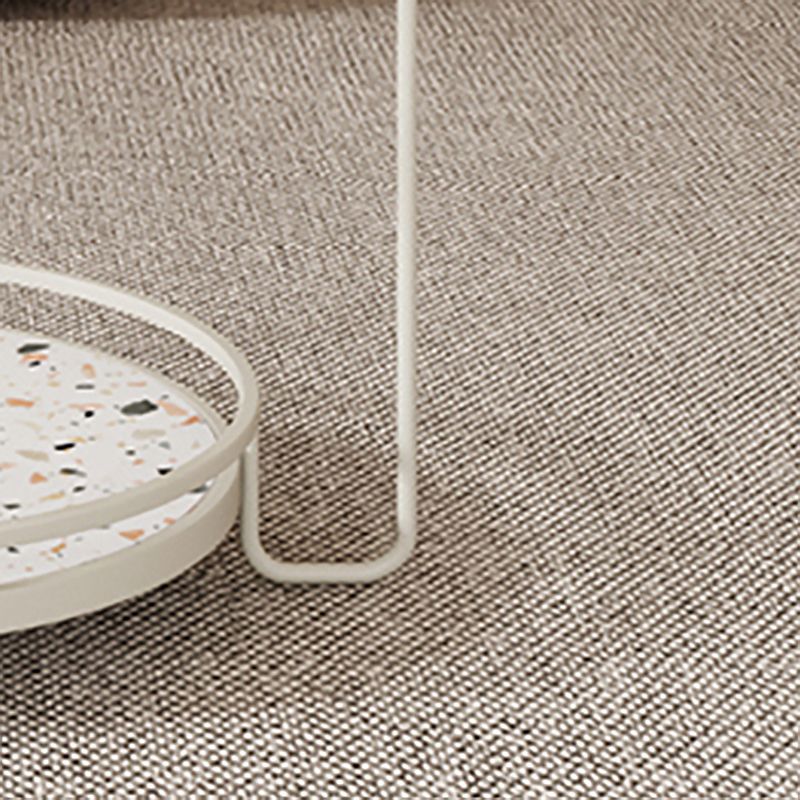 Round Minimalist Coffee Table Glass Top Steel Coffee Table for Living Room