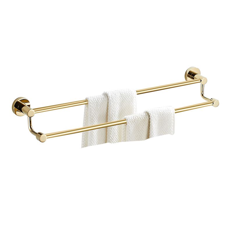 4 Piece Traditional Bathroom Accessory Set Brass Bathroom Set in Matte Gold