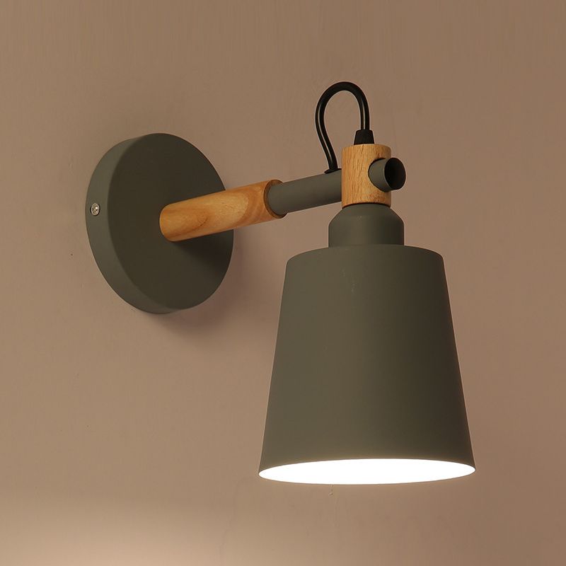 Macaron Empire Shape Wall Sconce Metal 1 Light Sconces for Bedroom