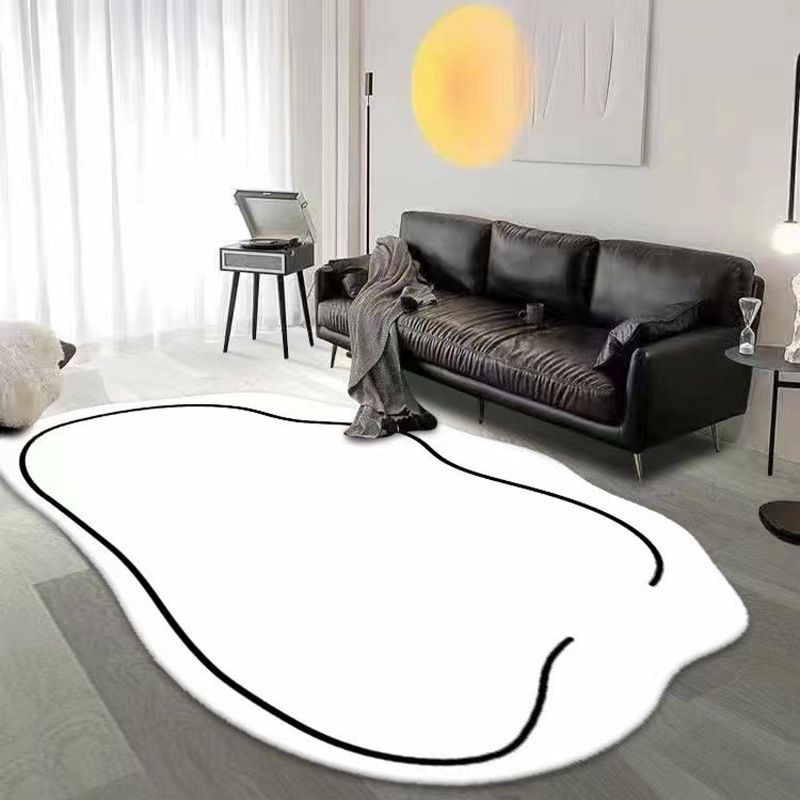 Novelty Irregular Shape Rug Modern Area Rug Polyester Easy Care Carpet for Living Room