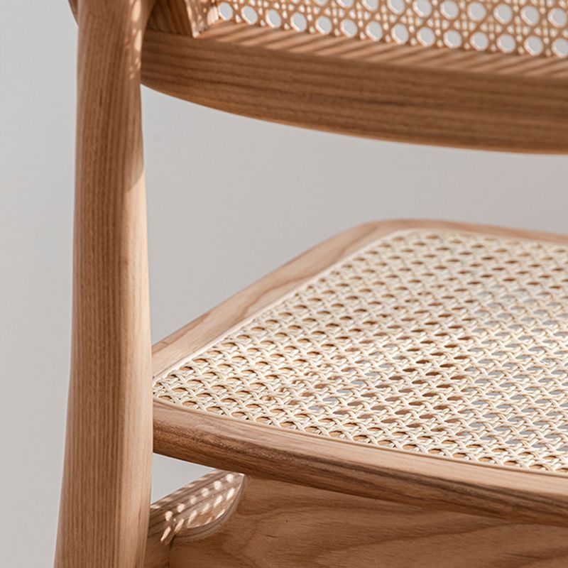 Solid Wood Traditional Dining Chair Matte Finish Open Back Dining Side Chair
