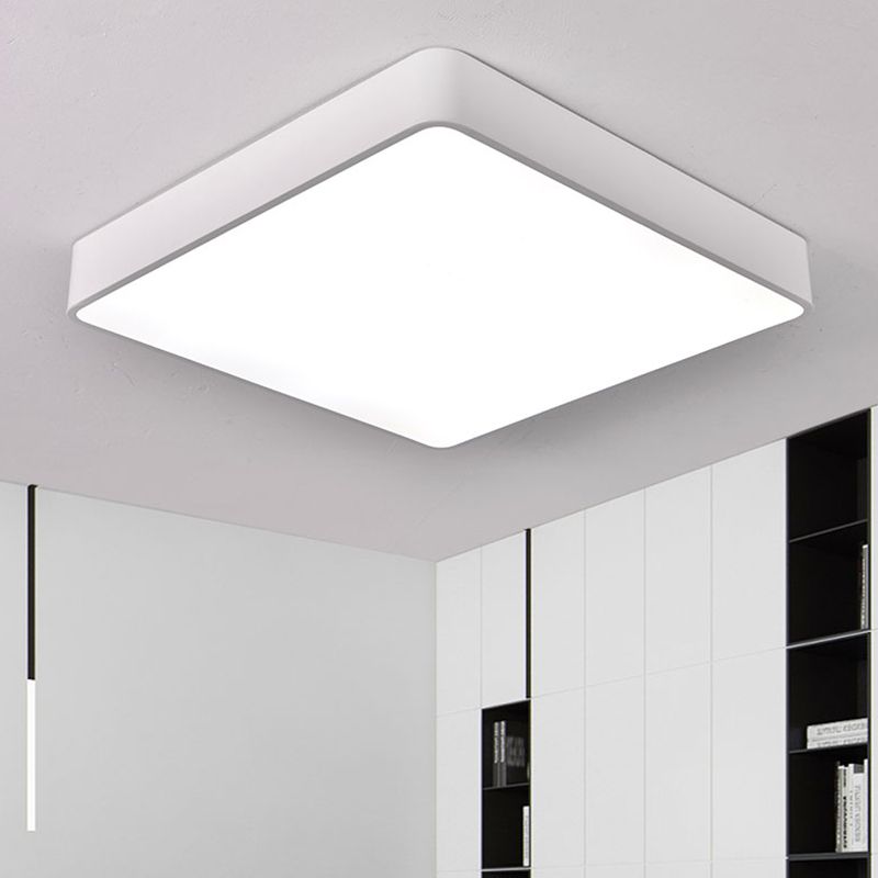 Metal Square Flush Ceiling Light Fixtures Contemporary Office Flush Mount Ceiling Light Fixture