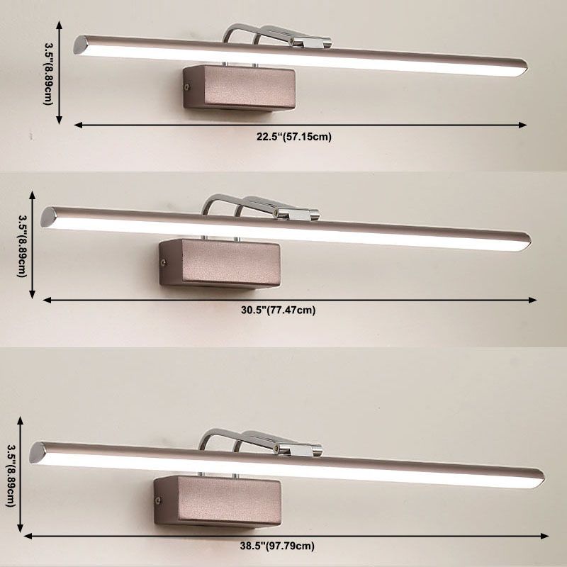 Luci di applique a parete lineare moderna Metal 1 Light Sconce Light con ombra acrilica