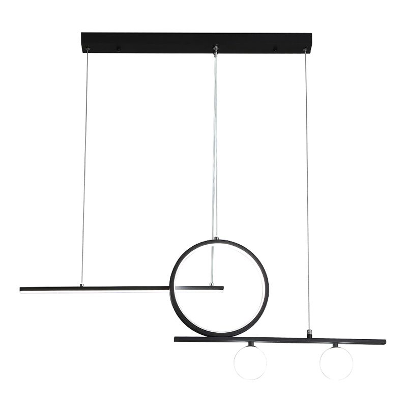 Linear Dining Room Island Light 4-Light Minimalist Hanging Light