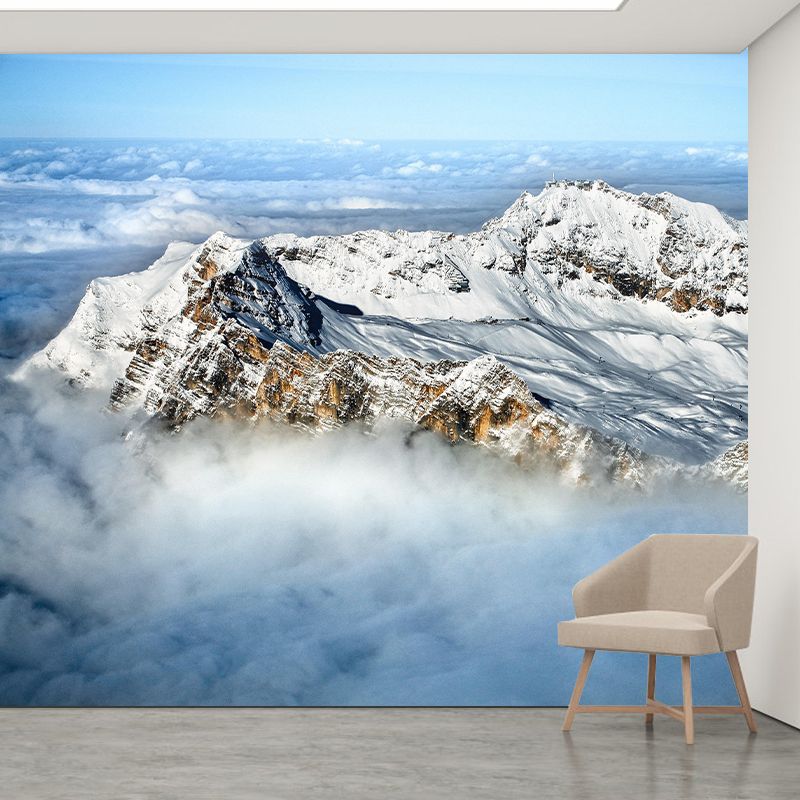 Magnificent Mountain View Mural Wallpaper Mildew Resistant for Bedroom Decor