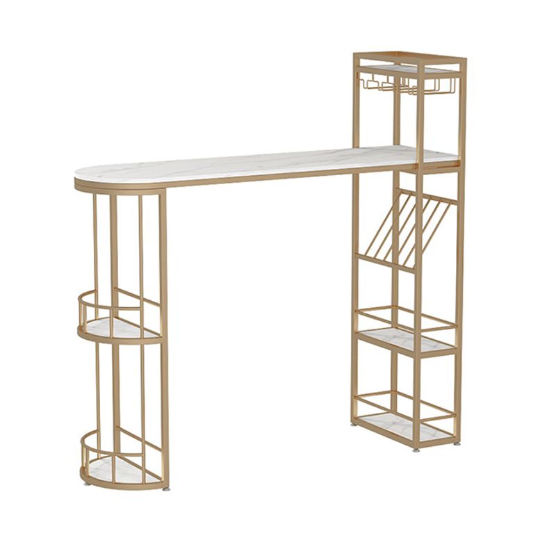 Luxury Irregular Shape Bar Table Set 1/2/3 Pieces Sintered Stone Top Counter Table Set