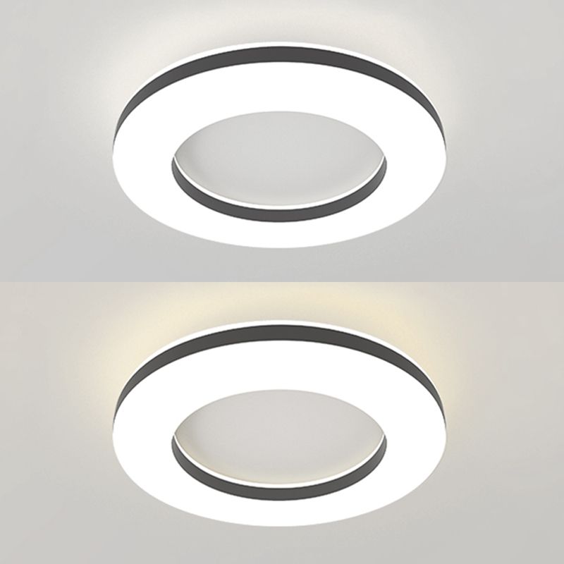 Acrylic Circular LED Flush Mount in Modern Simplicity Lacquered Iron Ceiling Light for Bedroom