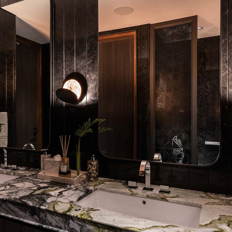 Rotatable LED Wall Sconce Post Modern Iron Round Wall Light in Gold