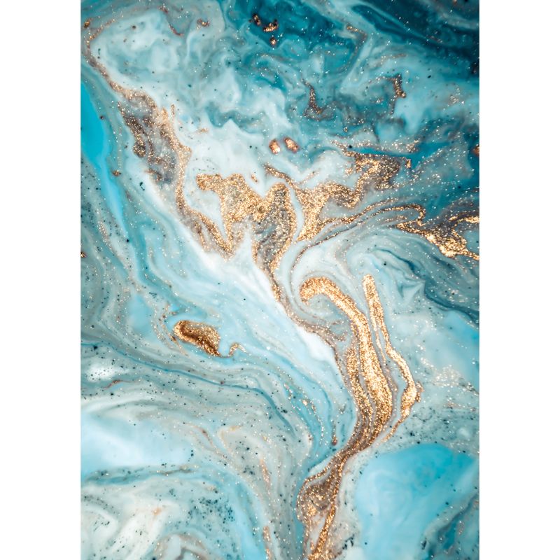 Illustration Sea Wave Wall Mural Decal Full Size Wall Art for Living Room, Custom Print