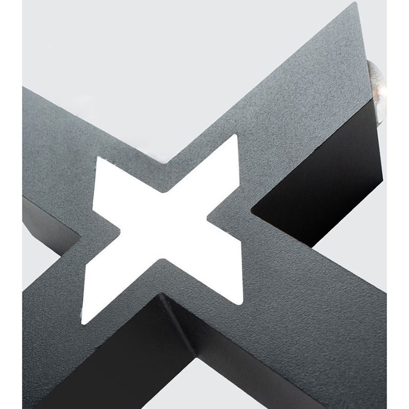 Modern Minimalist Style X-shaded Wall Mounted Light Fixture Metal 4 Lights Wall Lamps