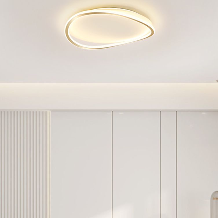 New Modern Metal 1-Light Flush Light Circle LED Ceiling Mounted Light for Bedroom