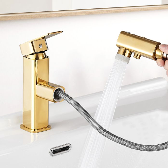Light Luxury Bathroom Faucet Lever Handle Vessel Faucet with Swivel Spout