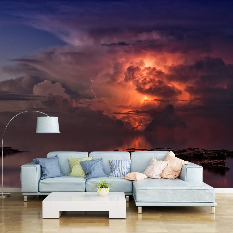 Thunderstorm Scenery Mural Decal Modern Decorative Bedroom Wall Covering