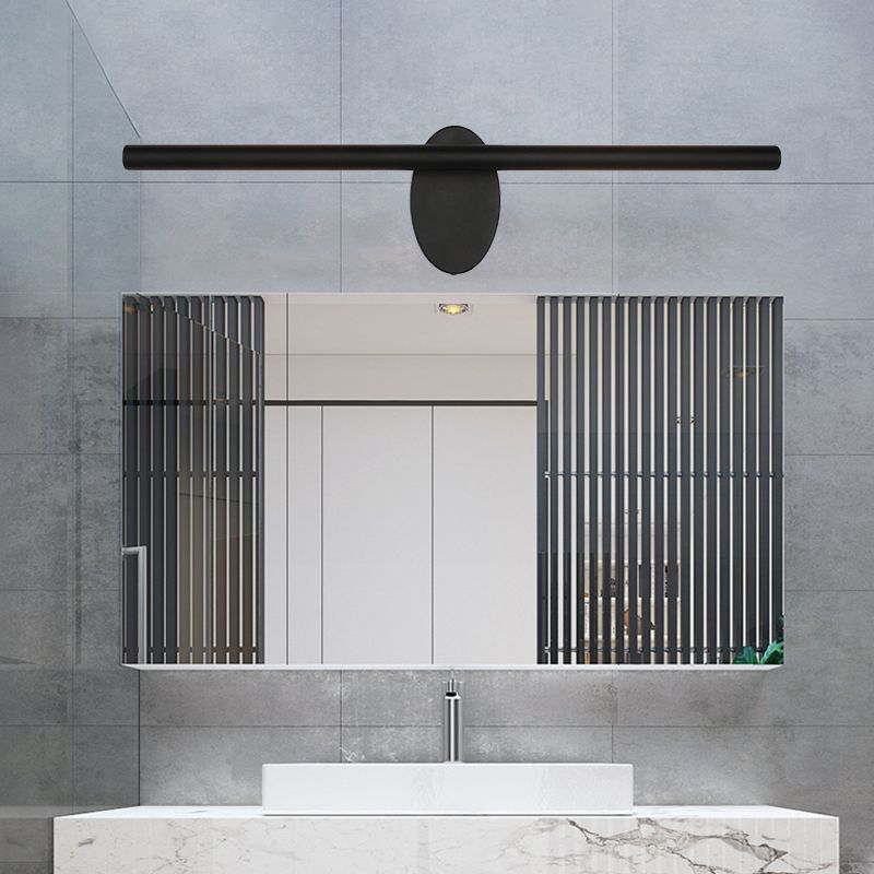 Metal Linear Wall Vanity Light Contemporary LED Wall Sconce Lighting in Black for Room