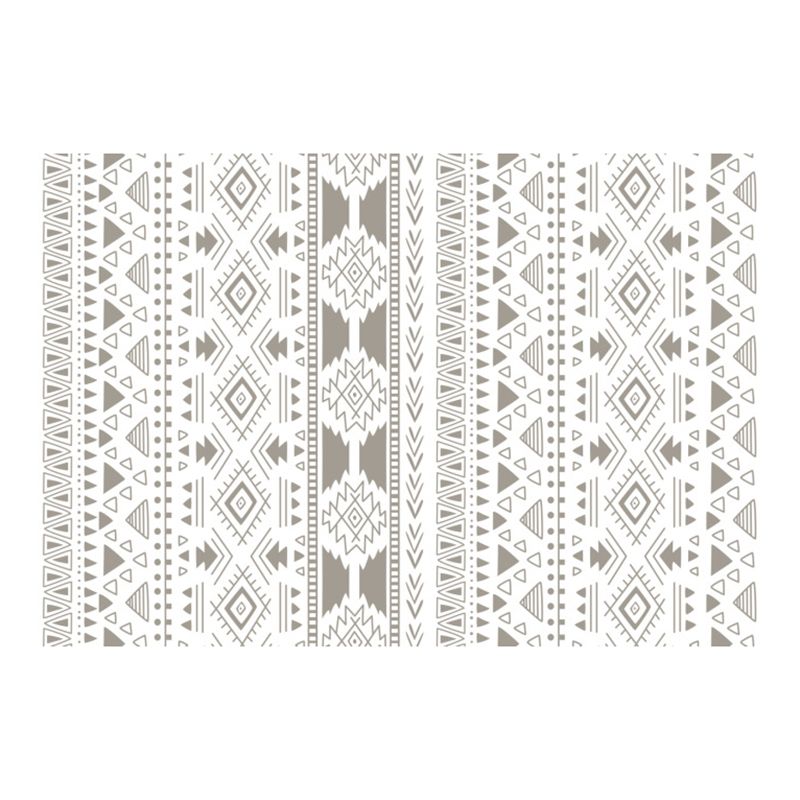 Moroccan Southwestern Print Rug Polyester Carpet Non-Slip Backing Area Rug for Living Room