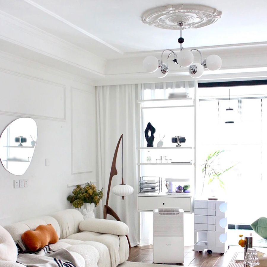 Contemporary Minimalism Hanging Pendant Light Glass Globe Chandelier for Living Room