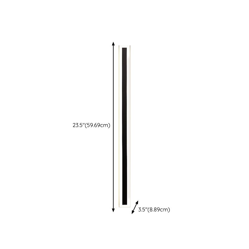 Linear Wall Lighting Simplicity Metal 1 Light Wall Sconce in Black