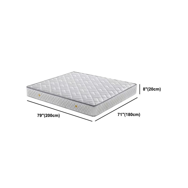 Contemporary White Panel Bed with Rectangle Faux Leather Headboard