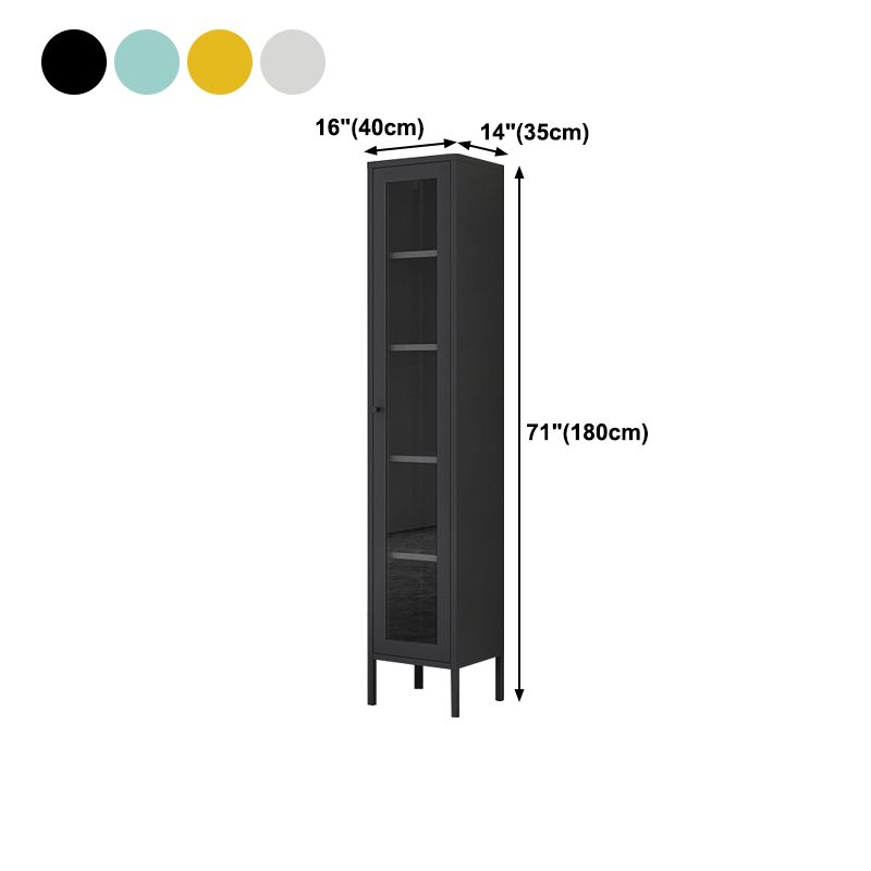 Scandinavian Style Bookcase with Door Shelf Bookcase for Home and Office