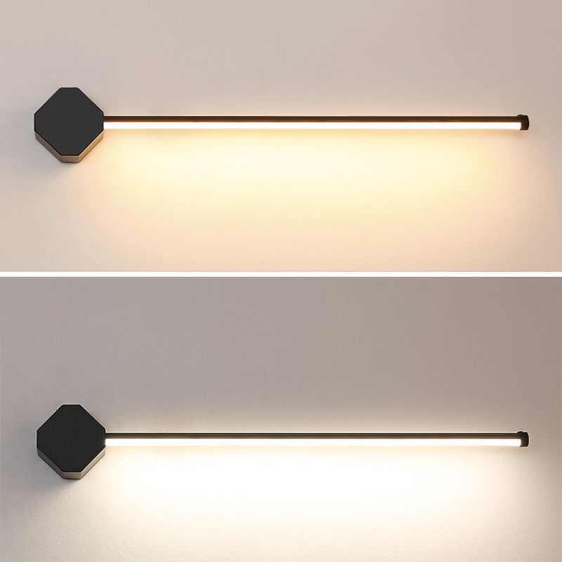 Minimaliste moderne de style minimaliste linéaire lumineux lumineux en métal 1 lumière lumineuse légère