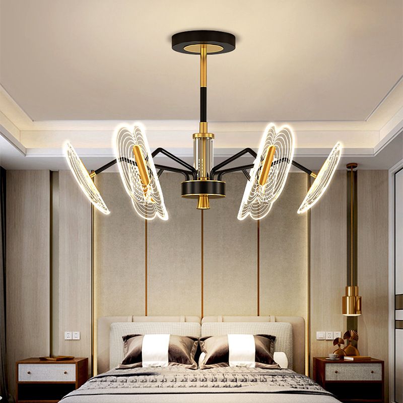 Multi Light Unique Branch Hanging Lights Modern Style Metal Hanging Lighting for Study