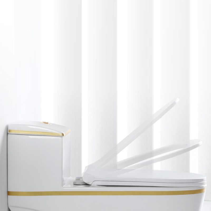 Traditional White Ceramic Flush Toilet Seat Included Urine Toilet for Washroom