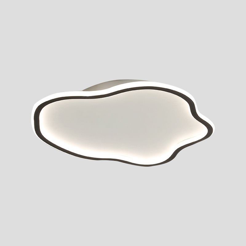 Modern Minimalist LED Ceiling Fixture Wrought Iron Cloud Flush Mount with Acrylic Shade