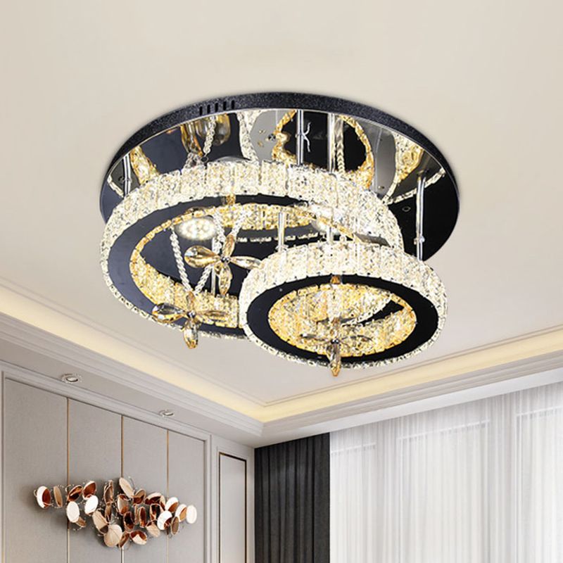 LED CHROME LED COUCLE LAMPE MODERNISME COUPE CRISTAL ÉCLAINEMENT SEMI MONT