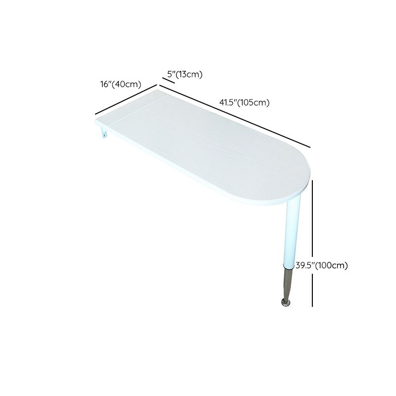 White Foldable Bar Table Contemporary Pub Table for Small Places