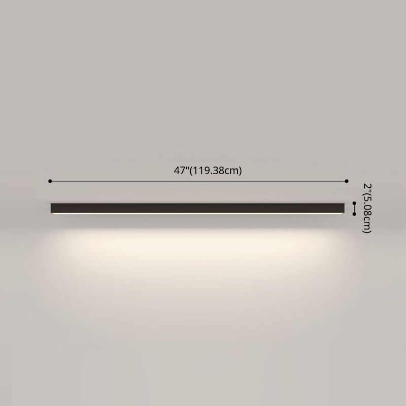 Lineaire inbouwverlichting Eenvoud Metaal zwarte afwerking Inbouw LED-licht voor slaapkamer