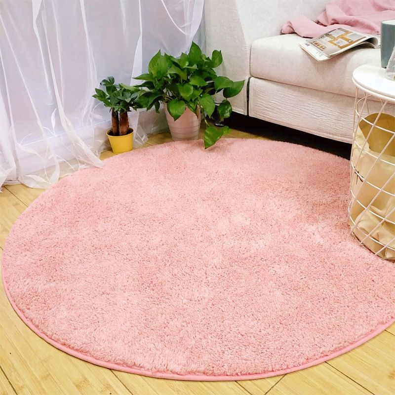 Simple Living Room Rug Multicolored Solid Color Area Carpet Machine Washable Non-Slip Easy Care Rug