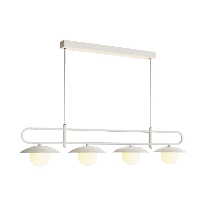 3/4-Light Contemporary Kitchen Island Lighting White Island Pendant Lighting