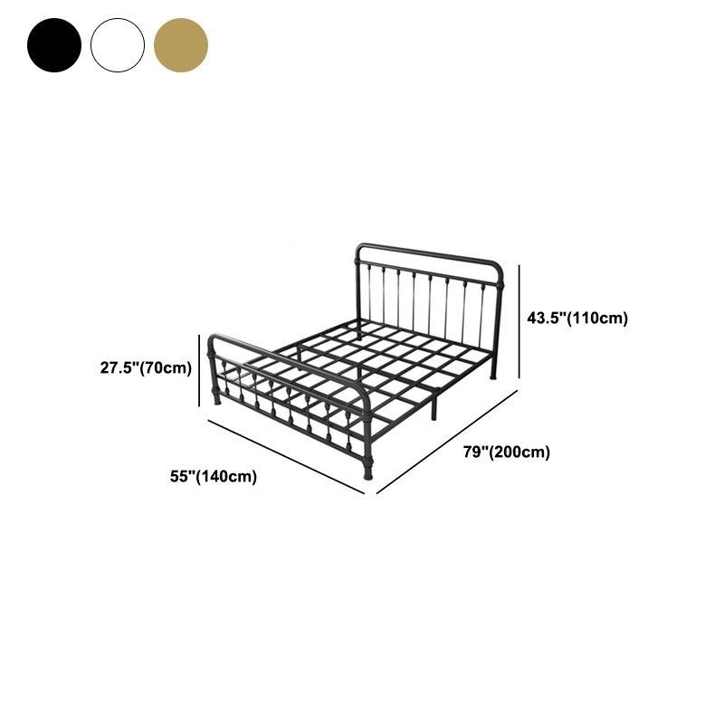 Modernism Metal Bed Frame with Headboard and Footboard 43.3" Bed Frame