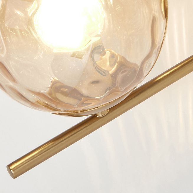 Simplicity 1-Bulb Sconce Light Living Room Glass Ball Wall Light Fixture