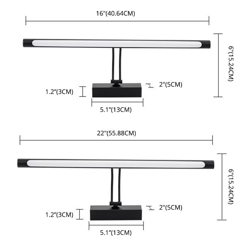 Adjustable Light Modern Bathroom Vanity Light with Swivel Lamp Head LED Metal Vanity Lights