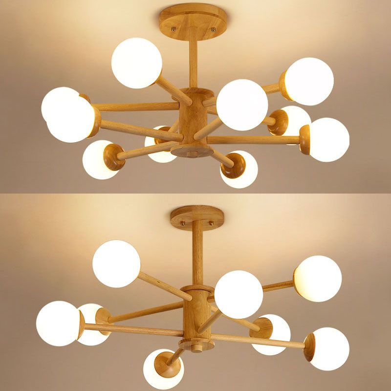 Hölzerne Lampenanhänger Kronleuchter Decke Hängende Leuchte für den Salon
