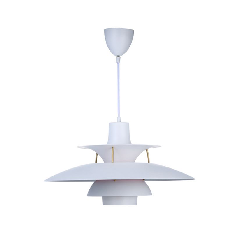 1 niveaux concentriques en couches légères lampe à pension nordique lampe suspendue en métal pour salle à manger