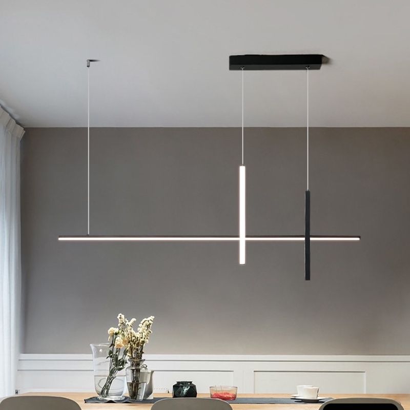 Contemporary Island Lighting Linear Pendant Lighting Island Lighting Ideas