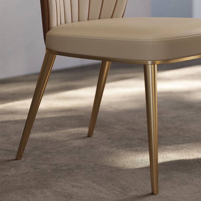 Glam Upholstered Armless Dining Chairs Dining Room Parsons Chair