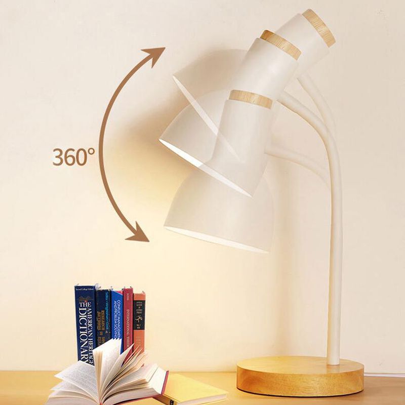 Nordic Torchlight Shade Nightand Lamp Metal 1 tête d'étude de la tête de table Lumière avec évent