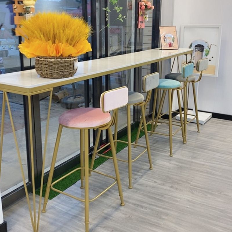 Nordic Bar Table 42-inch Height Gold 4 Legs Bistro Table for Kitchen