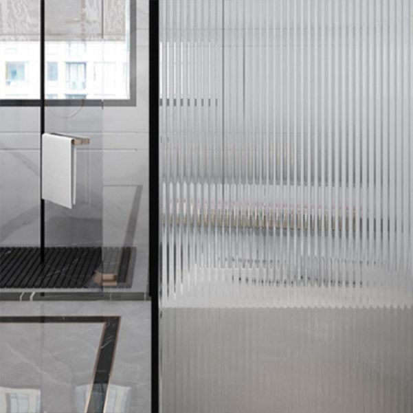 Metal and Glass Shower Door Simple Inline Black Shower Bath Door