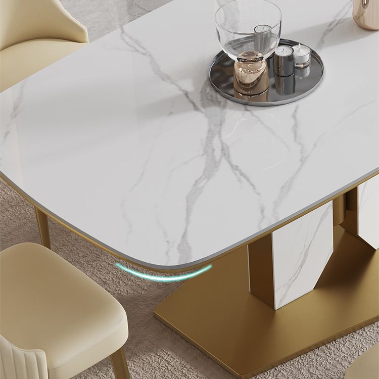 Nordic Sintered Stone Top Dining Set 1/4/5/7 Pieces Rectangle Dining Table with Chairs