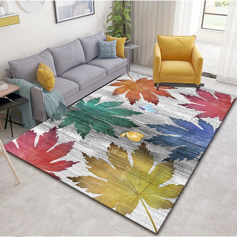 Goud modern tapijt polyester bladeren tapijt tapijt niet-slip achterste tapijt voor woningdecoratie