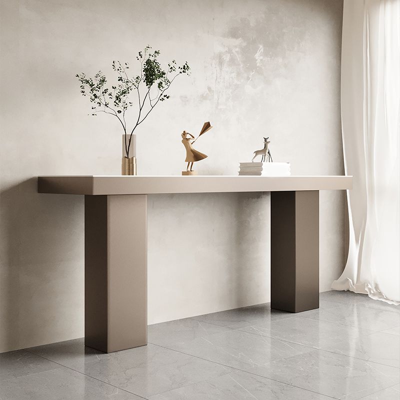 Industrial 1/2/3 Pieces Bar Table Set Rectangle Stone Counter Table with High Stools