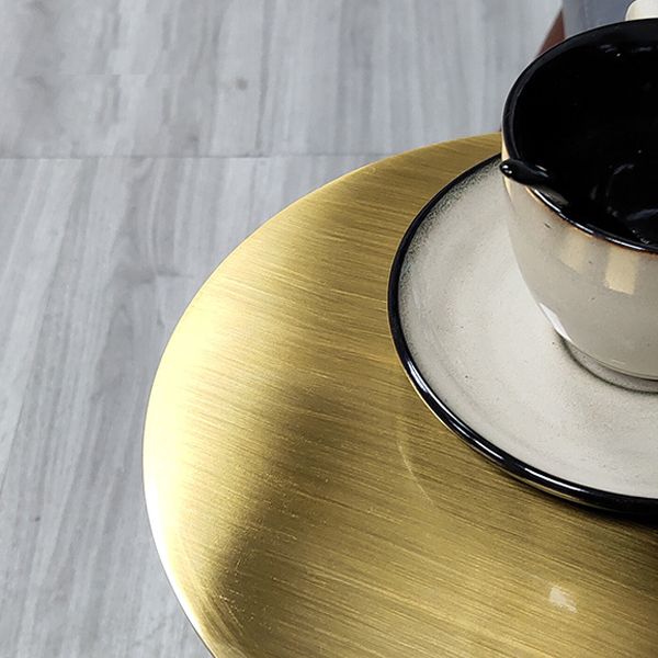 Gold Oval Accent Side Table Mid-Century Metal C Side End Table